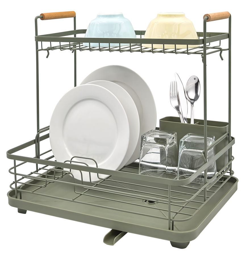METAL DOUBLE-LAYER DISHWASHING BASKET